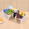 Yesland 6 Pack Plastic Storage Basket, White Organizing Bins Basket