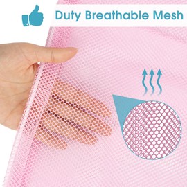 2 Pack Mesh Laundry Bags, 23 x 34 Inches Heavy Duty Mesh Laundry Bag, Large Laundry Drawstring Bag for College, Dorm, Travel, Family and Apartment Dwellers, Pink