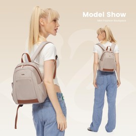 LOVEVOOK Mini Backpack for Women,Fashion Small Backpack for Travel,Lightweight Daypack for Work,Daily,Party,Khaki