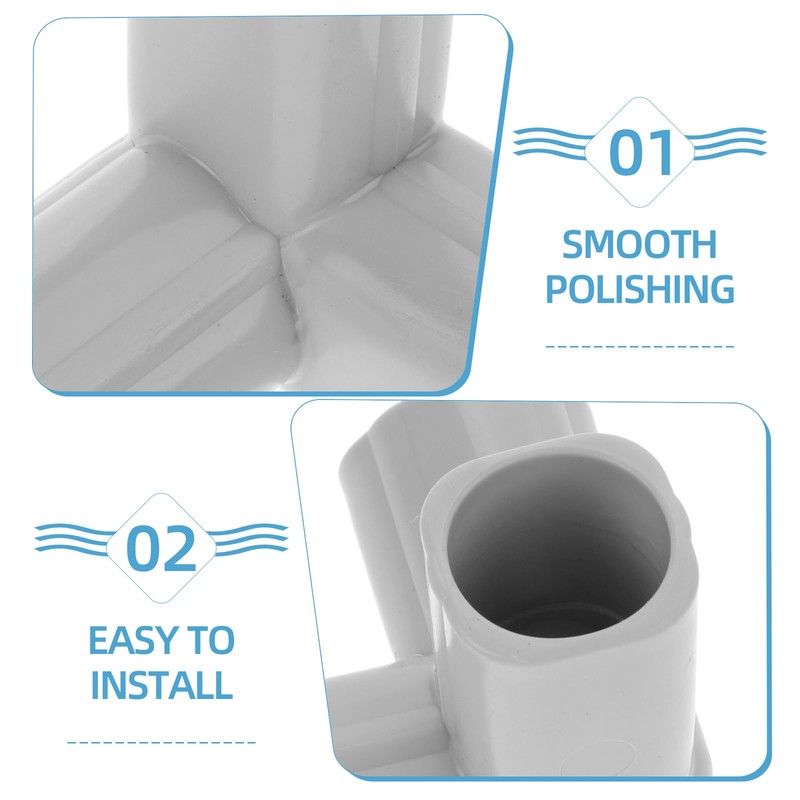 ifundom 4pcs Guardrail PVC Pipe Connector Elbow Pipe Fitting Canopy