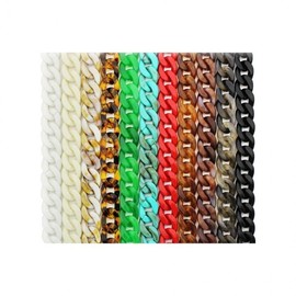 LuminaD Leopard Imported Marble Acrylic Glasses & Mask Strap Jade