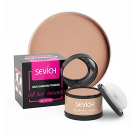 (Light brown) - Instantly Hair Shadow - Sevich Hair Line Powder, Quick Cover Grey Hair Root Concealer with Puff Touch, 4g Light Brown