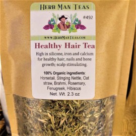 HERB MAN TEAS Healthy Hair Tea High in silicone, iron & calcium for healthy hair, nails, bones