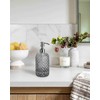 JASAI 18Oz Gray Glass Soap Dispenser with Rust Proof Pump,