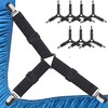 NIOIPXA 8 Pcs Bed Sheet Holder Straps with Metal Clips,Elastic