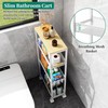 4-Tier Slim Utility Rolling Laundry Cart with Wheels, Easy to