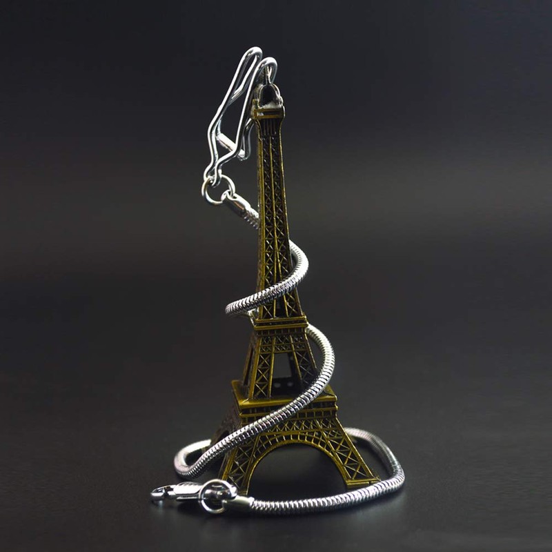 BOSHIYA Clip Pocket Watch Chain for Men Vintage Metal Alloy
