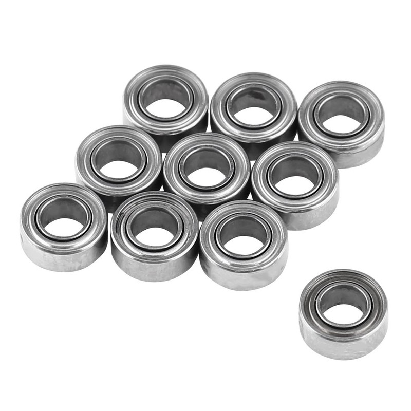 Hilitand 10Pcs MR63ZZ Double-Shielded Ball Bearings Mini Ball Bearings for