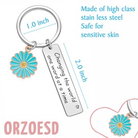 ORZOESD Speech Therapy Gifts For Therapist Keychain For Women Men Speech Pathology Teacher Keychain Respiratory Therapist Jewelry Special Education Teacher Gift SLP Gift