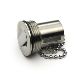 Whitecap Industries 6961CBLUE Blue Water Series Push-Up Deck Fill Replacement Cap - 1-1/2"