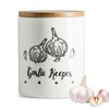 LYEOBOH Garlic Keeper, Garlic Storage, Garlic Holder, Large Ceramic Garlic
