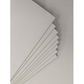 Behind the Glass 8x10 White Mount Board - 20 Sheets | 1.25mm Thick | Backing Board, Model Making, Presentation Board | Ideal for Student Artists & Hobbyists