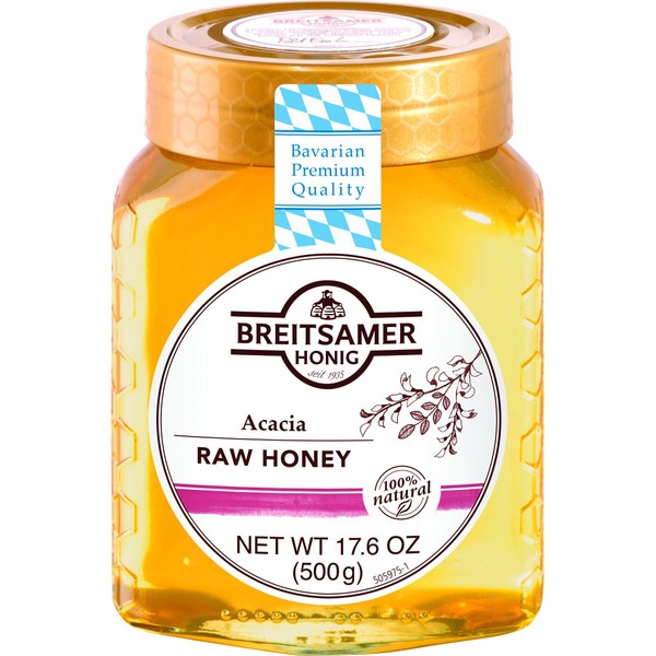 Breitsamer, Acacia Raw Honey, 17.6 oz (2 Pack)