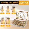 JYNB Metric Rivet Nut Assortment Kit, 200Pcs Carbon Steel SAE