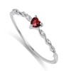 Meissa Tiny Heart Ring Stacking Dainty Cute Ring Sterling Silver