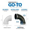 Fernco 3" Flexible PVC 90-Degree Elbow Includes Optional 2" Reducer