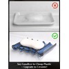 Draining Ceramic Soap Dish, Non-Slip Bar Soap Holder with Fluted