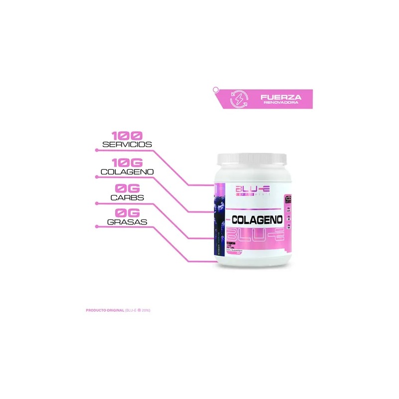 Colageno Hidrolizado Blu-e 1kg 100servicios Suplemento Polvo