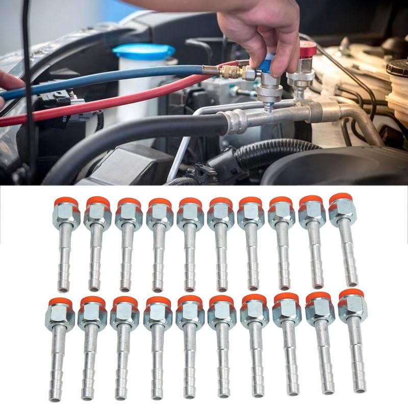 20PCS Air Conditioning Hose Barb Fitting Straight Aluminum High Strength