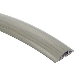 uxcell D30 6.6ft Floor Cord Cover, PVC Cord Cover Floor, Wire Cover for Extension Cords, Protect Wires & Prevent Cable Trips, Hole Width: 0.39", Wood Grey