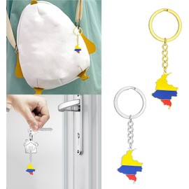 Llavero de la del mapa de Colombia Llaveros portátiles Llaveros de mapas nacionales de Accesorio para coleccionistas de joyas Llavero para decoraciones de fiestas