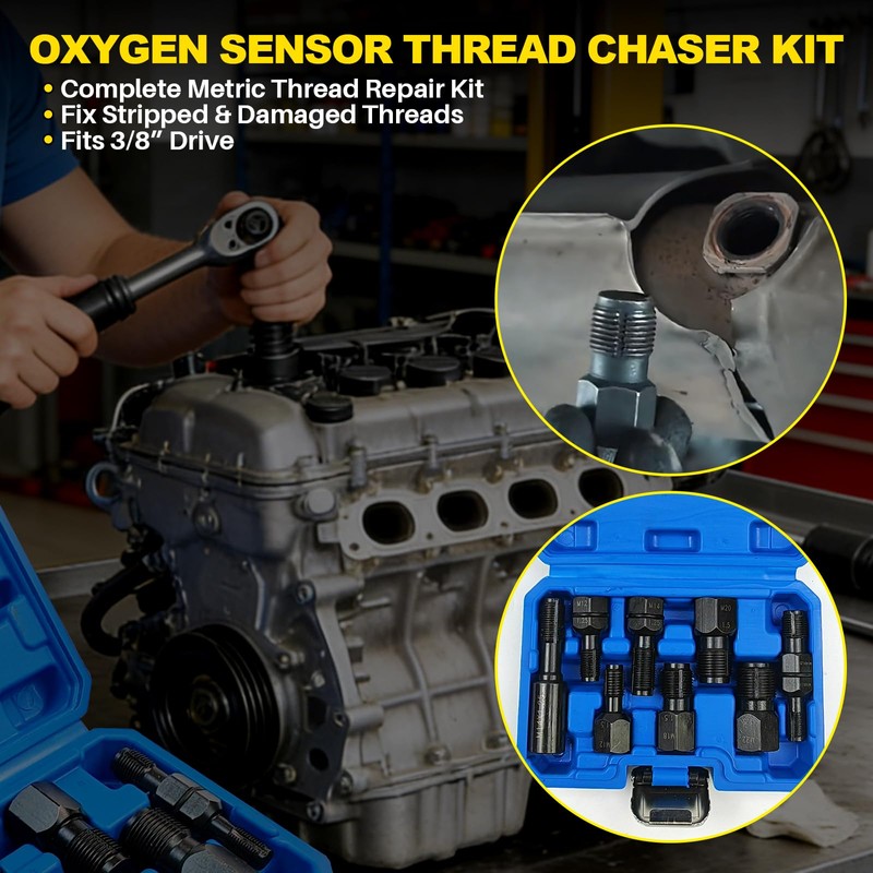 Jingwin Spark Plug Thread Chaser Kit, Oxygen Sensor Thread Chaser