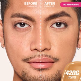 HUDABEAUTY Original Easy Blur Natural Airbrush Foundation, 30 ml, by Bella (420G TOFFEE, 30 ml (Pack of 1)