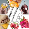 3pcs Stainless Steel Orange Peeler, Long Handle Fruit Peeler for