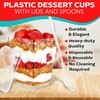 Emporio Kitchen 5oz Plastic Dessert Cups with Lids and Spoons