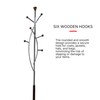 Proman Products Freestanding Modern Metal Coat Rack Tree Stand Organizer