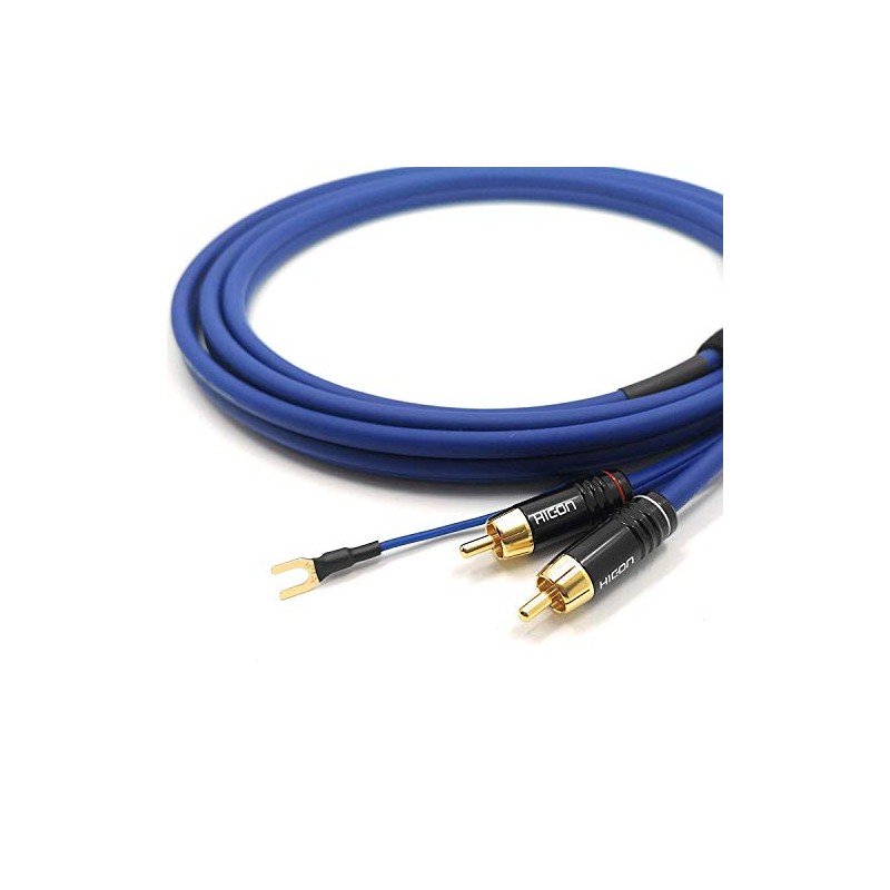 Phono Cable 75 cm with Extra Long Earth Cable Shielded