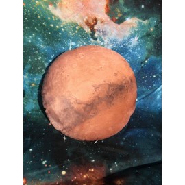 Cosmic Tree Planet Cushion Solar System Earth Moon Round Shape (30cm, Mars)