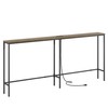 Masupu 70.9 Inch Console Table with Power Outlet,Modern Narrow Long