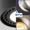 GTV Lighting Aero II Ceiling Light, Surface-Mounted Downlight, Aluminium, 70