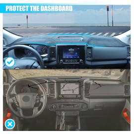 Dash Cover Mat Dash Mat Compatible with 2022-2023 Nissan Frontier,Polyester Car Dashboard Cover Sun Shade Pad Anti-Slip Dash Board Pad Accessories Dashmat Cover Mat