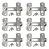 Gasea 6 Packs Stainless Steel Gate Latches Bar Latch Safety