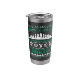 Philadelphia PA Ugly Christmas Sweater Philly City Skyline Stainless Steel Insulated Tumbler