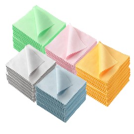 Hoteam 500 Pcs Jewelry Cleaning Cloth Silver Polishing Cloth Jewelry Cleaner Cloth Jewelry Wipes for Silver Gold Platinum Remover Keep Brass Coin Ring Silverware Watch Clean and Shiny, 5 Colors