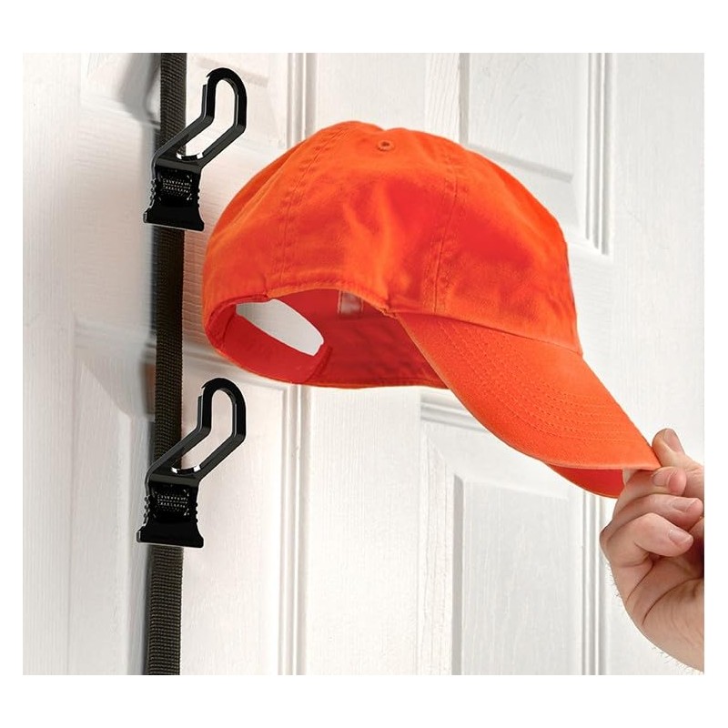 Perfect Curve Cap Rack | Over-The-Door Hat Organizer | Nine