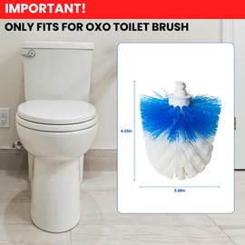 4 Pack Toilet Brush Replacement Head