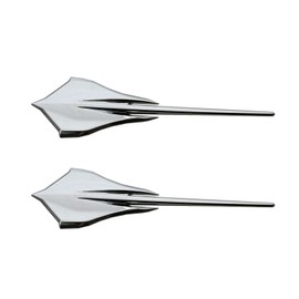 Pair Set Stingray Mako Shark Emblems Car Fish Wall Badge Repalcement for 2020-2022 Corvette C8 84316259 (Chrome)