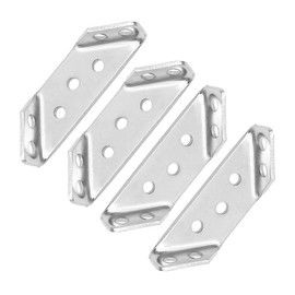 Ayiciel Triangle Corner Brace, Stainless Steel Triangular Flange Angle Bracket Mending Plate, Heavy Duty Furniture Fastener Joint Corner Connector (65mm x 28mm x 23mm/4Pack)