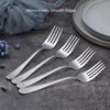 E-far Hammered Serving Forks, 4-Piece Stainless Steel Hostess Serving Utensils
