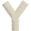 W4 Y-Piece Hose Connector - White, 1/2 Inch