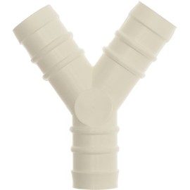 W4 Y-Piece Hose Connector - White, 1/2 Inch