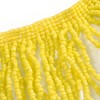 Avalaya Statement Glass Bead Bib Style/Fringe Necklace In Yellow/Transparent Colours