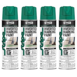 20-655 Seymour Stripe 6-Series Inverted Ground Marking Paint, Safety Green net 17oz. (Pack of 4)