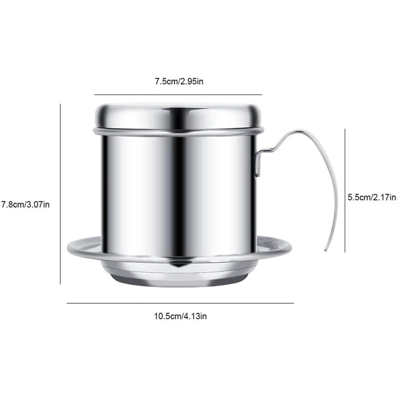 YYYFEI Vietnamese Coffee Filter Press, Portable Vietnamese Coffee Filter Stainless