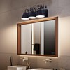 Rustic 3-Light Black Vanity Light Fixtures with Deer Design, E12