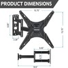 MOUNTUP TV Wall Mount, TV Mount Swivel and Tilt Full Motion